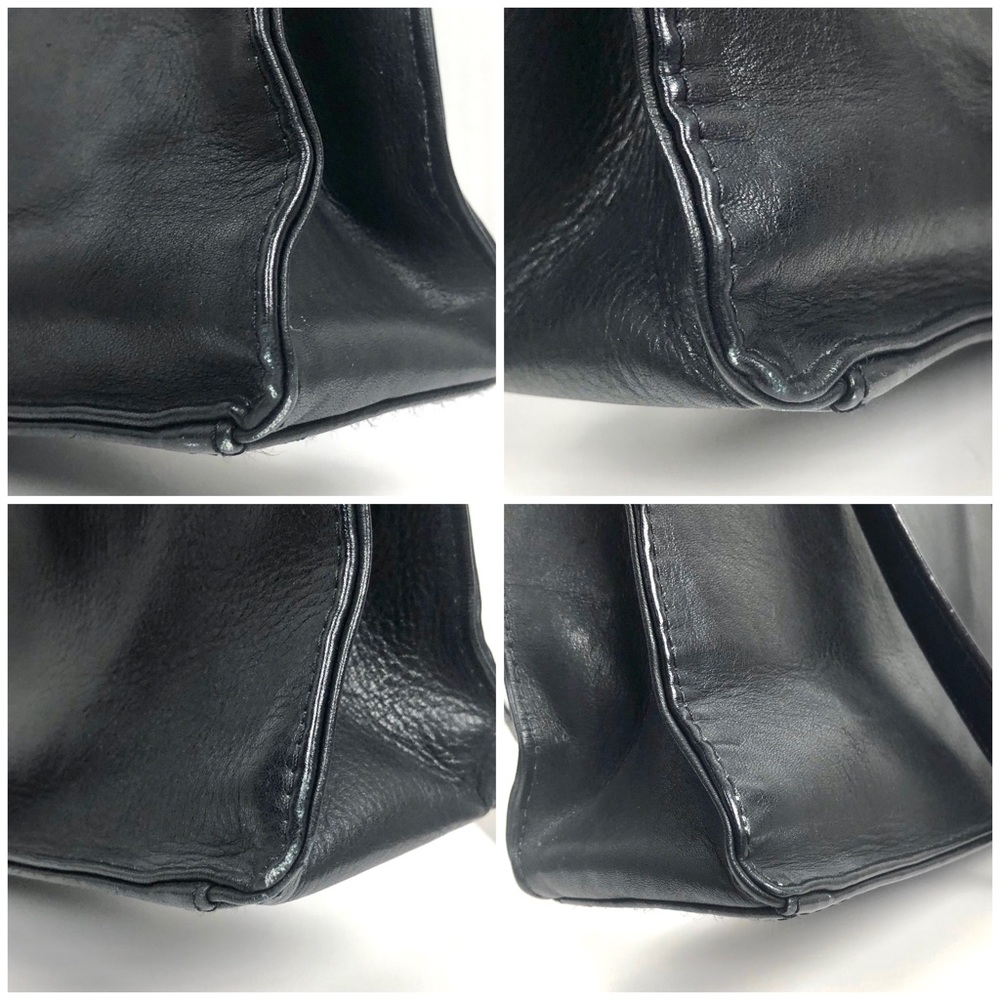 Piel Leather Open Market Bag Black Shoulder Bag 12.5x10.5x2 in. - Picture 11 of 12